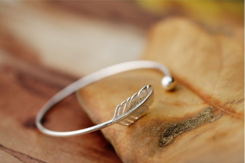 S925 Sterling Silver Leaf Bracelet - Imagem 6